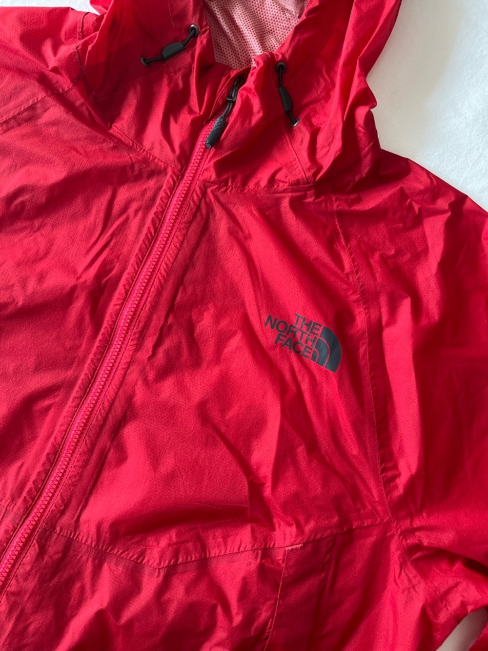 The North Face Red Hooded Windbreaker Jacket